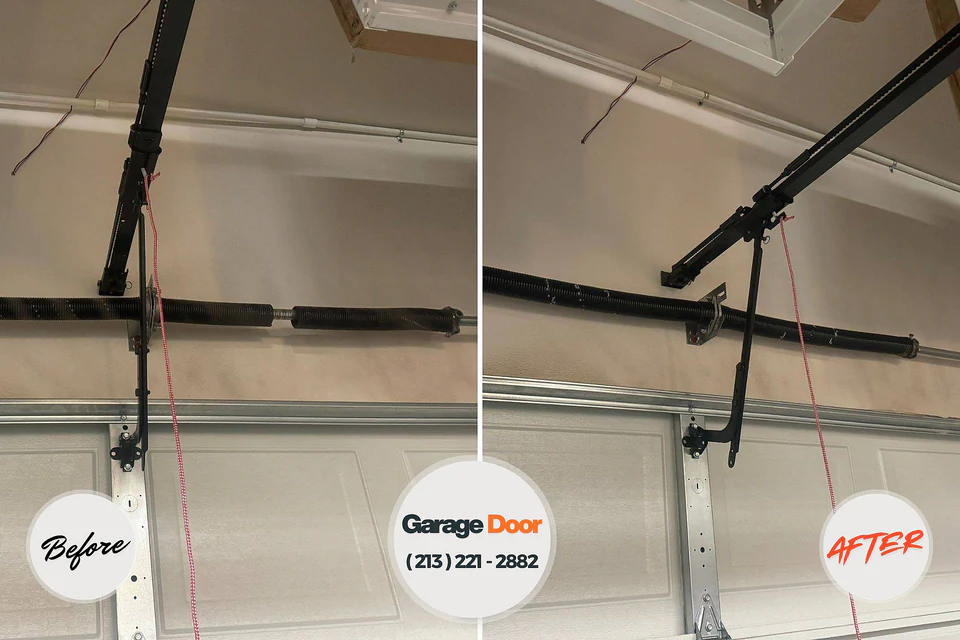 Before and after: garage door repair Tiptonville, TN